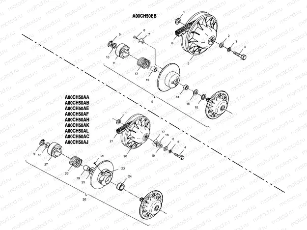 DRIVEN CLUTCH - A00CH50AA (4954805480C006) | DRIVEN CLUTCH - A00CH50AA (4954805480C006)