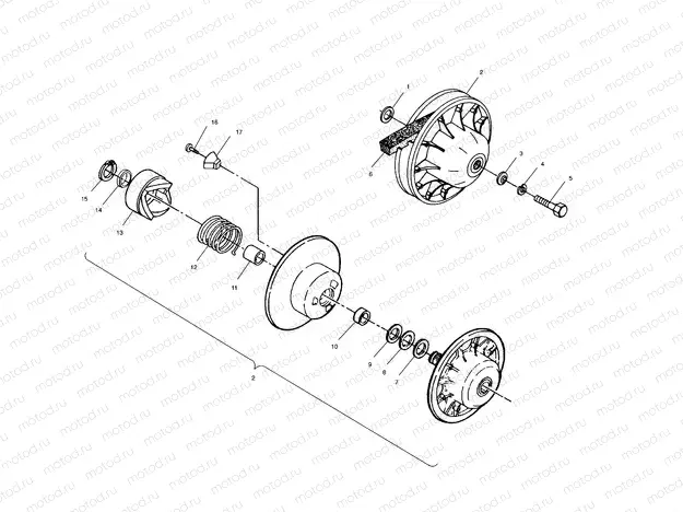 DRIVEN CLUTCH - A01BA50AA (4963716371B012) | DRIVEN CLUTCH - A01BA50AA (4963716371B012)