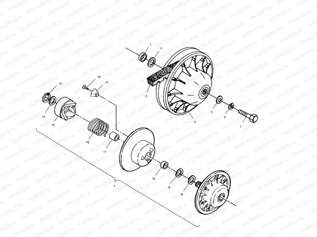 DRIVEN CLUTCH - A01CG38CA (4963916391C004) | DRIVEN CLUTCH - A01CG38CA (4963916391C004)