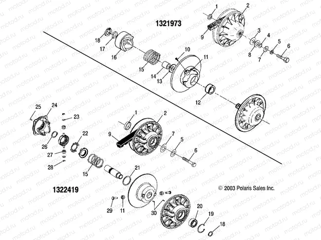 DRIVEN CLUTCH - A04CH68AP/AQ/AU/CU (4987468746C04) | DRIVEN CLUTCH - A04CH68AP/AQ/AU/CU (4987468746C04)