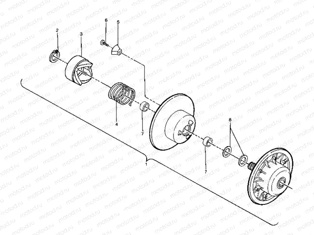 Driven Clutch Assembly (4913491349024A) | Driven Clutch Assembly (4913491349024A)