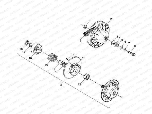 DRIVEN CLUTCH - C10CD50AA (4977417741C05) | DRIVEN CLUTCH - C10CD50AA (4977417741C05)