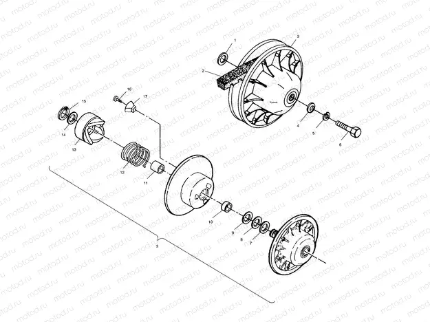 DRIVEN CLUTCH - C10RD50AA (4976437643C08) | DRIVEN CLUTCH - C10RD50AA (4976437643C08)