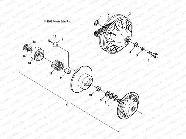 DRIVEN CLUTCH - C11RB63AA/AB (4985628562C03) | DRIVEN CLUTCH - C11RB63AA/AB (4985628562C03)