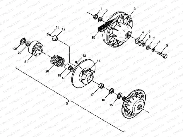 DRIVEN CLUTCH - N98AC42D (4945214521C006) | DRIVEN CLUTCH - N98AC42D (4945214521C006)
