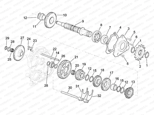 Driven shaft