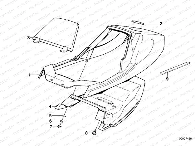 Dual seat-tail part