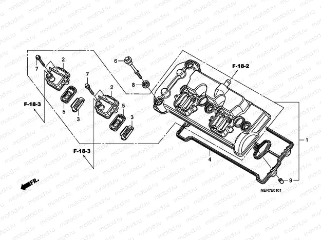 E-1-1 CYLINDER HEAD COVER (CBF600S8 / SA8 / N8 / NA8)