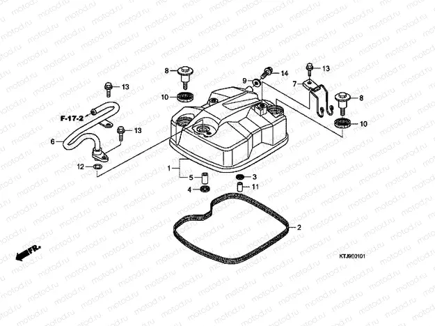 E-1-1 VALVE COVER (CGR125SHA, B)