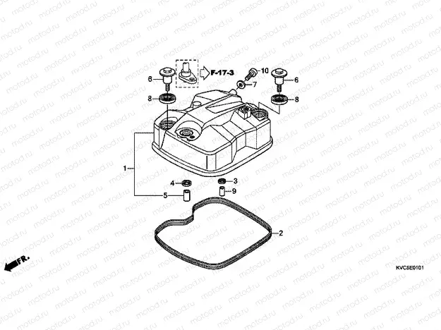 E-1-1 VALVE COVER (GLH125SH)