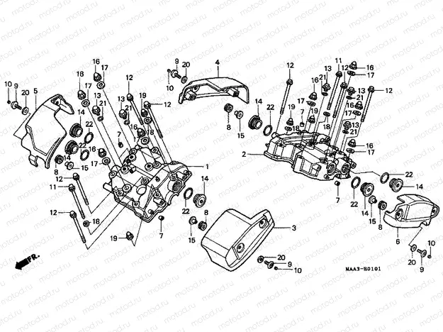 E-1-1 VALVE COVER (VT1100CV / CW / C2)