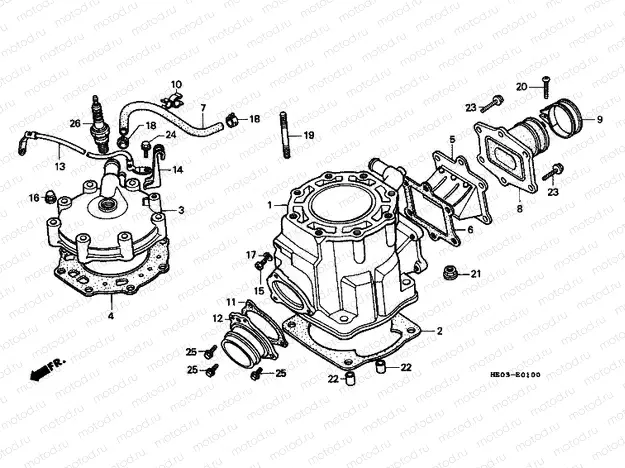 E-1 CYLINDER HEAD