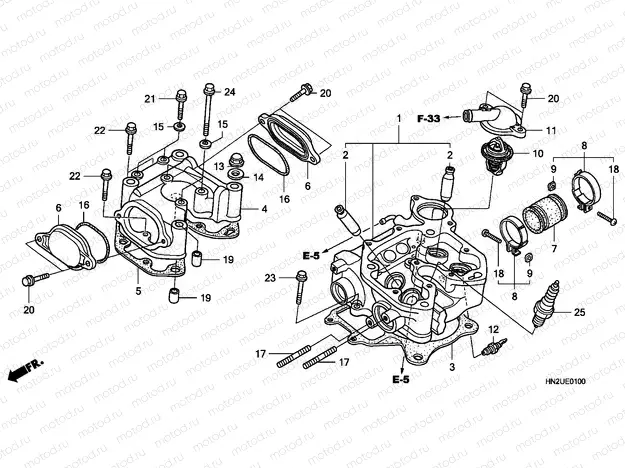 E-1 CYLINDER HEAD