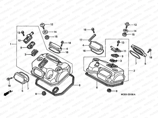 E-1 CYLINDER HEAD COVER