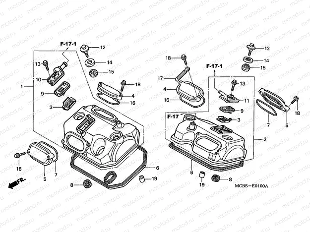 E-1 CYLINDER HEAD COVER