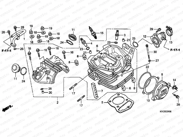 E-1 CYLINDER HEAD (GLH1251SH / 2SH / 3SH)