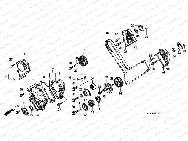 E-1 FRONT COVER / TIMING BELT