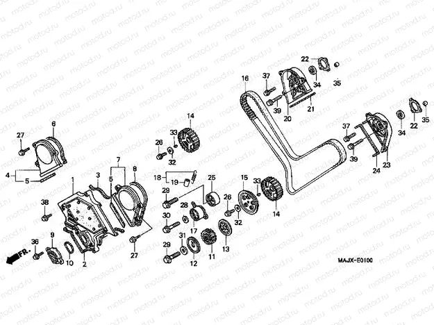 E-1 FRONT COVER / TIMING BELT