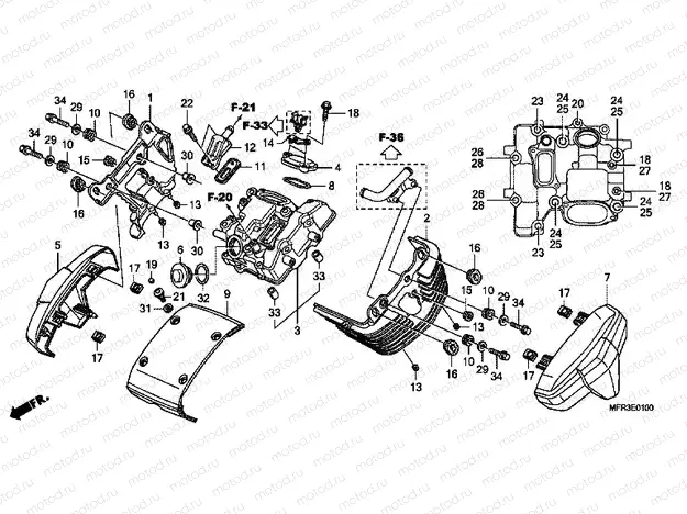 E-1 FRONT CYLINDER HEAD COVER