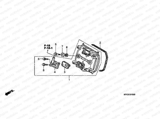 E-1 FRONT CYLINDER HEAD COVER