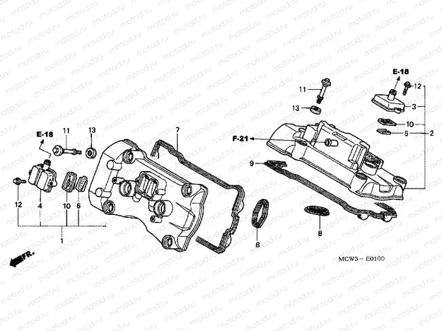 E-1 VALVE COVER