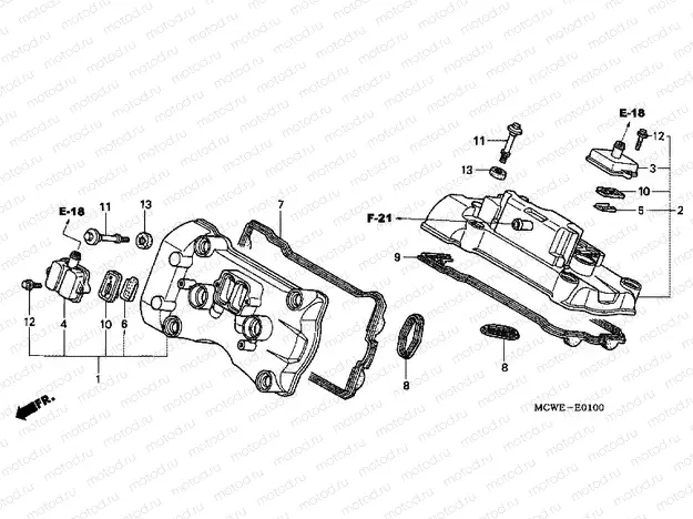 E-1 VALVE COVER