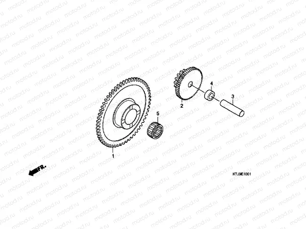 E-10-1 STARTING GEAR (CGR125SHA, B)