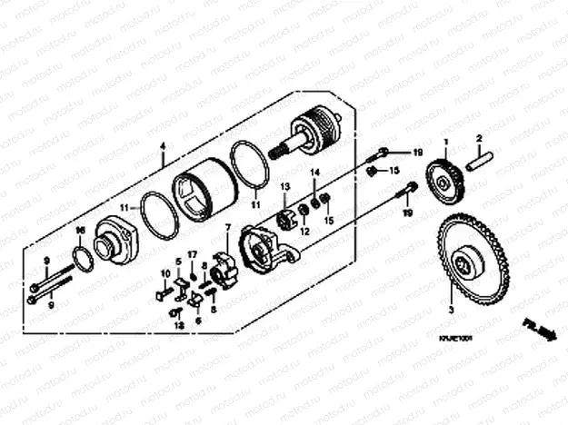 E-10-1 STARTING MOTOR (FES1257/A7)(FES1507/A7)