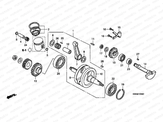 E-10 CRANKSHAFT / PISTON