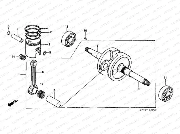 E-10 CRANKSHAFT / PISTON