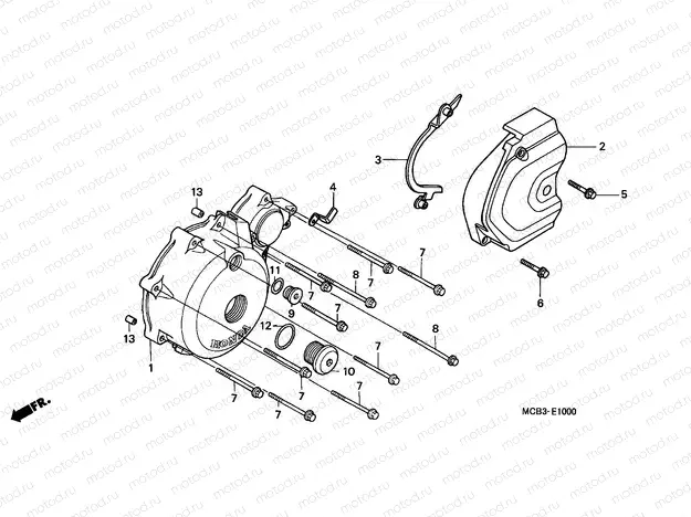 E-10 LEFT CRANKCASE COVER