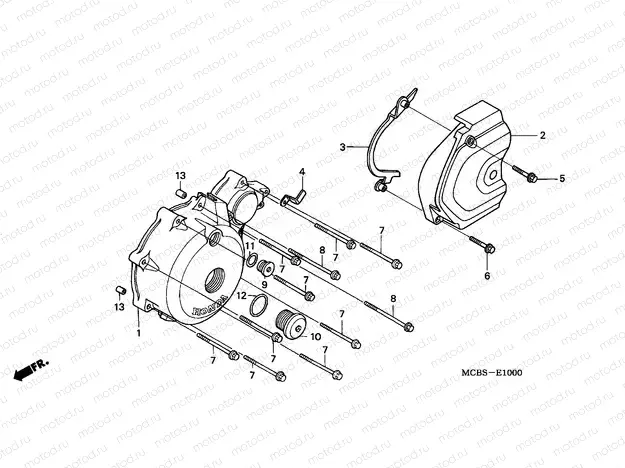 E-10 LEFT CRANKCASE COVER