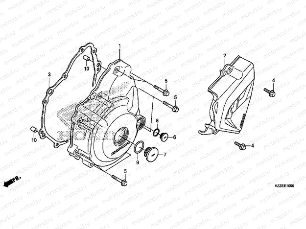 E-10 LEFT CRANKCASE COVER
