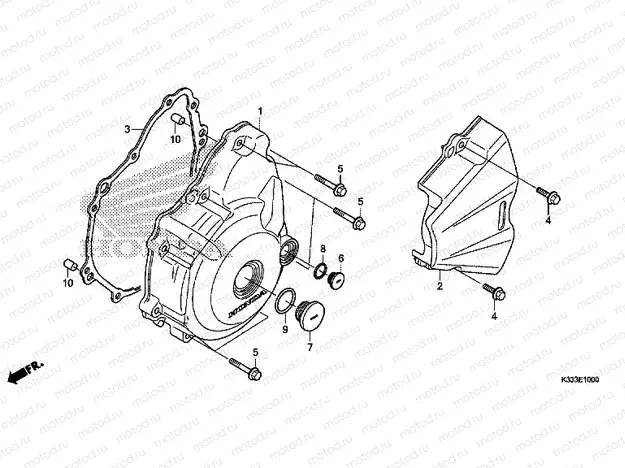 E-10 LEFT CRANKCASE COVER