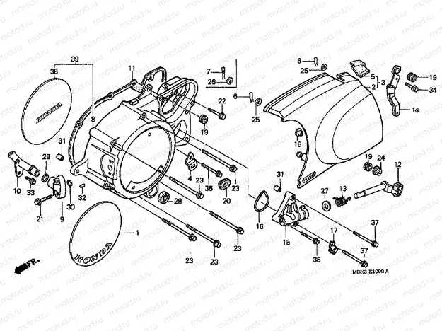 E-10 LEFT CRANKSHAFT COVER