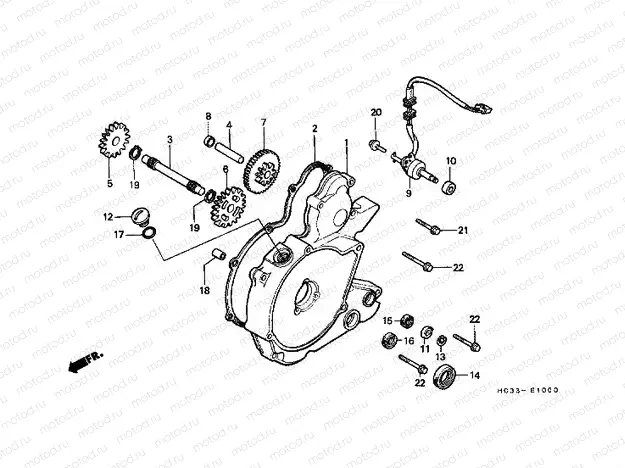 E-10 LEFT CRANKSHAFT COVER