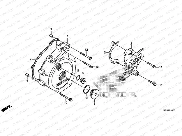 E-10 LEFT CRANKSHAFT COVER
