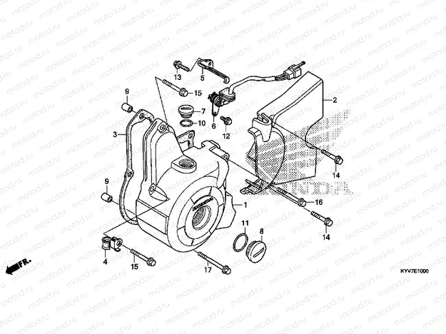 E-10 LEFT CRANKSHAFT COVER