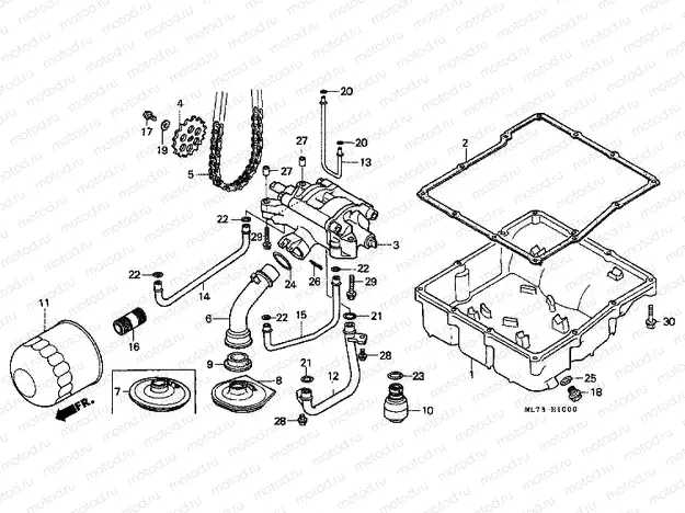 E-10 OIL FILTER / OIL TANK / OIL PUMP