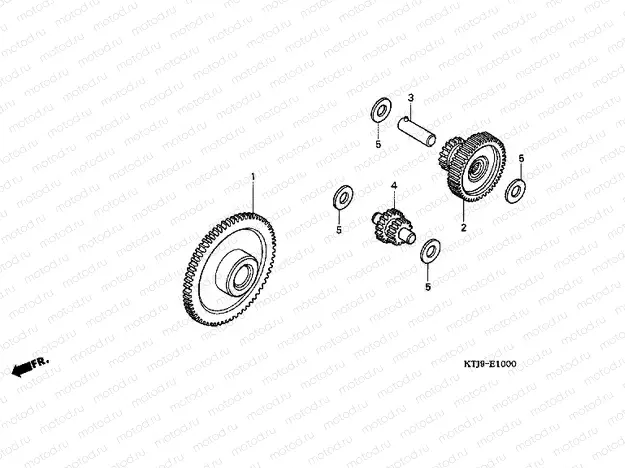 E-10 STARTER GEAR (CGR125SH5,8)