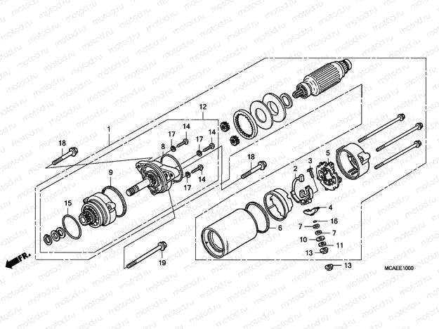 E-10 STARTER MOTOR