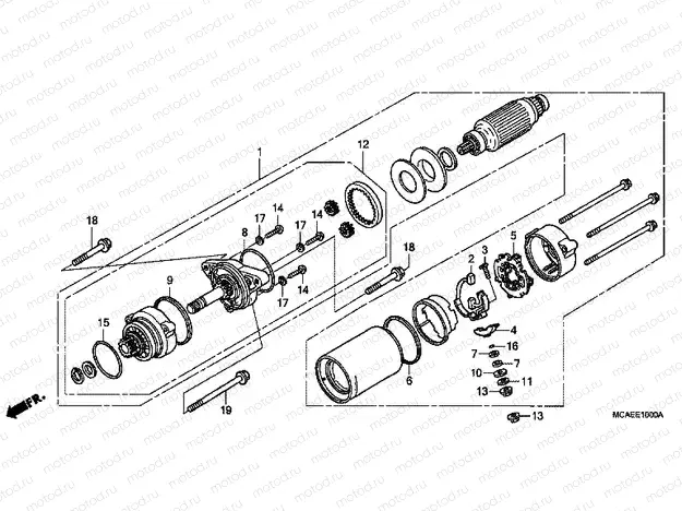 E-10 STARTER MOTOR