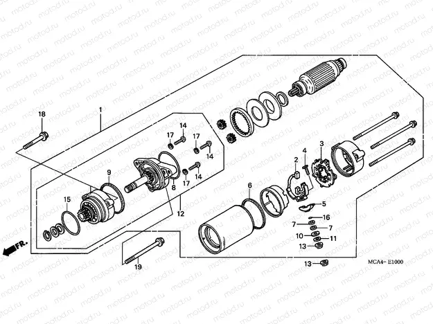 E-10 STARTING MOTOR