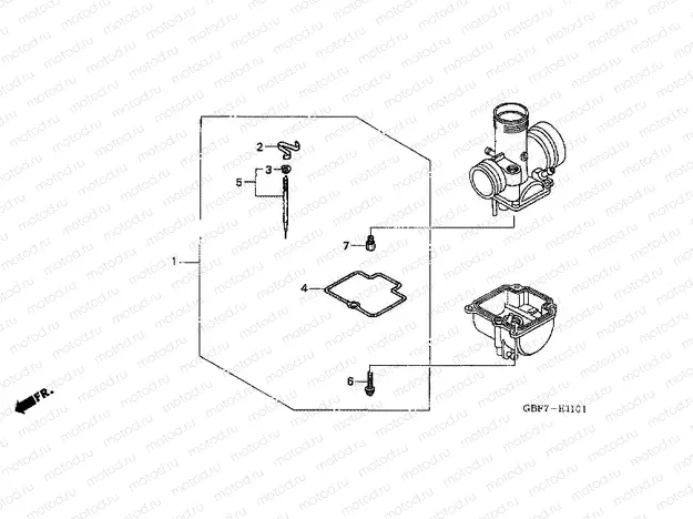 E-11-1 CARBURETOR O.P. KIT (CR85R3.4 / RB3.4)