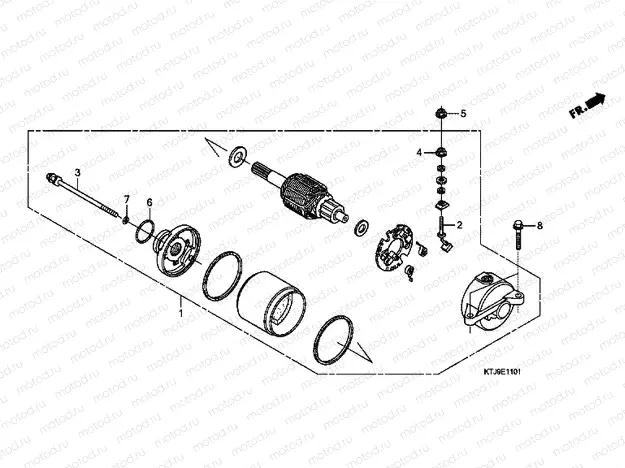E-11-1 STARTER ENGINE (CGR125SHA, B)
