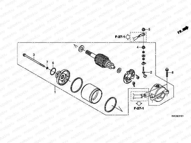 E-11-1 STARTER ENGINE (GLH125SH)