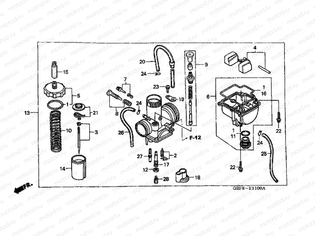 E-11 CARBURETOR (CR85R3,4 / RB3,4)
