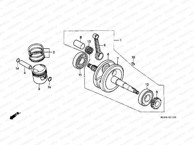 E-11 CRANKSHAFT / PISTON