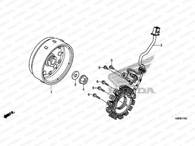 E-11 GENERATOR / FLYWHEEL