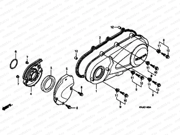E-11 LEFT CRANKCASE COVER